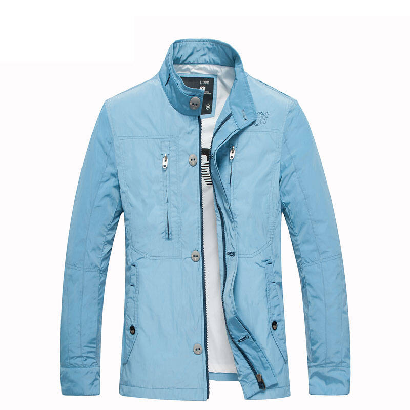 gs2014秋季新款男商务休闲男装夹克衫修身型立领薄款男士夹克8106