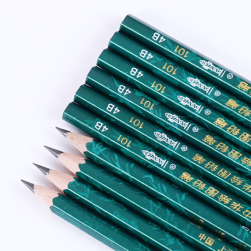 中华 101-4B 绘图铅笔学生铅笔美术素描4B铅笔12支/盒