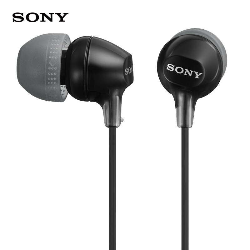索尼（SONY） MDR-EX15LP 耳机入耳式重低音手机通用电脑音乐耳塞? 黑色