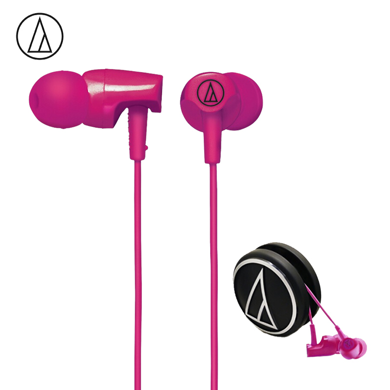 铁三角 CLR100 入耳式运动有线耳机 居家办公 立体声 音乐耳机 粉红色
