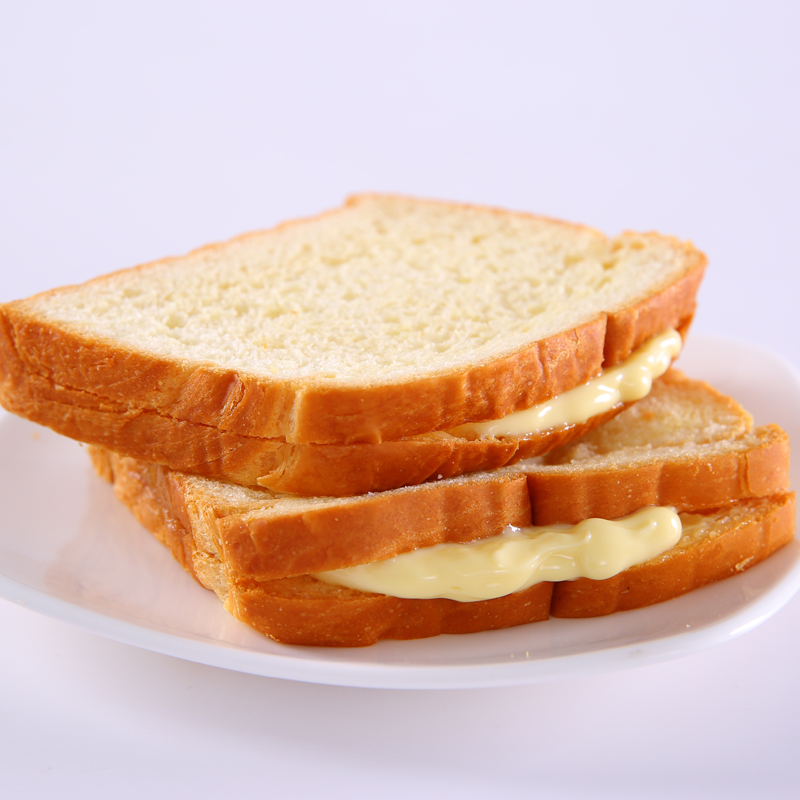 豪士切片吐司560g 网红办公室休闲零食口袋夹心手撕面包整箱早餐代餐三明治