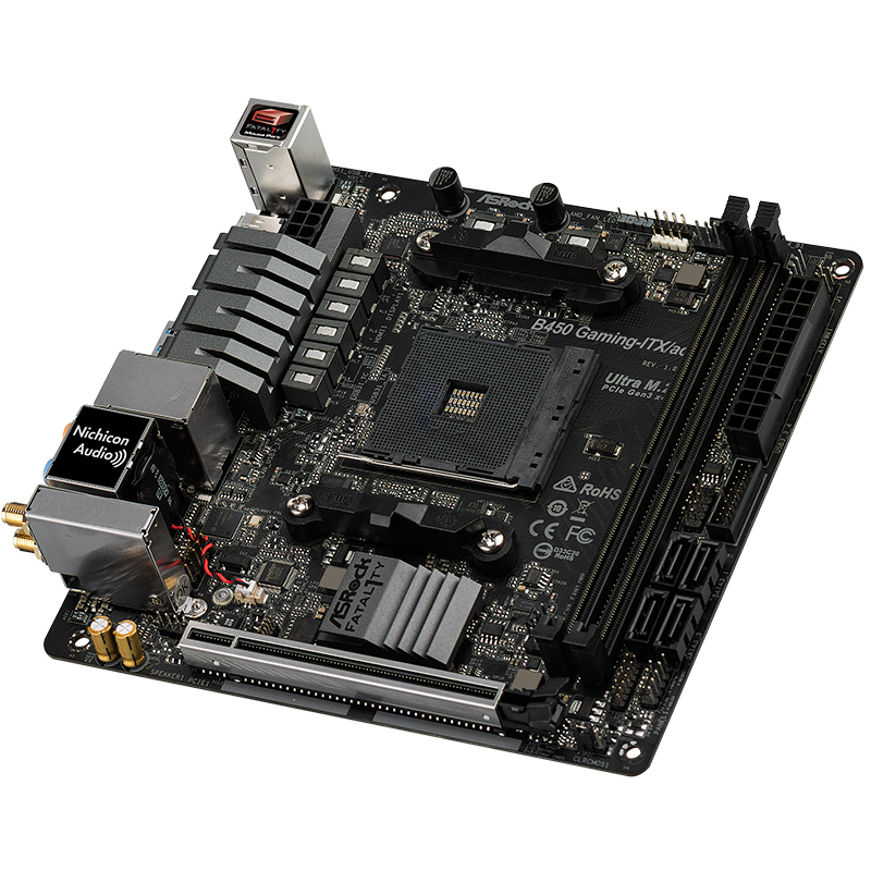 华擎（ASRock）B450 Gaming-ITX/ac主板 支持CPU 3700X/3600X/3600（AMD B450/AM4 Socket）