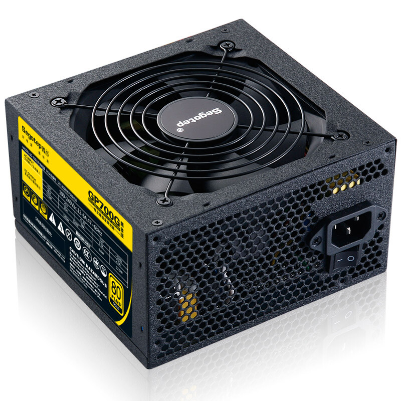 鑫谷（Segotep）额定600W GP700G黑金版电源（金牌认证/宽幅/背线/温控风扇/台式机电脑主机箱游戏电源）