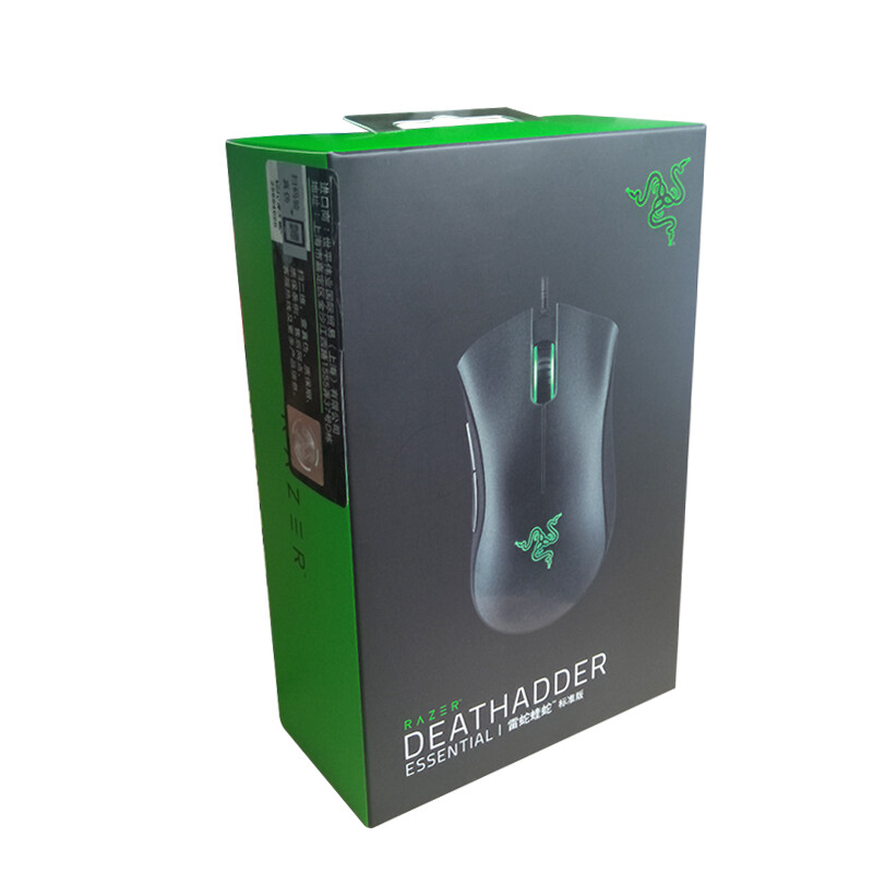 雷蛇（Razer）鼠标炼狱蝰蛇标准版有线电竞LOL游戏机械 黑色（中大手人体工学 雷云驱动 带侧键） 黑色炼狱蝰蛇标准版(6400DPI 双侧键)