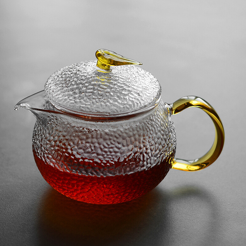 雅集锤纹玻璃茶壶 家用过滤煮茶壶 耐高温泡茶功夫茶具