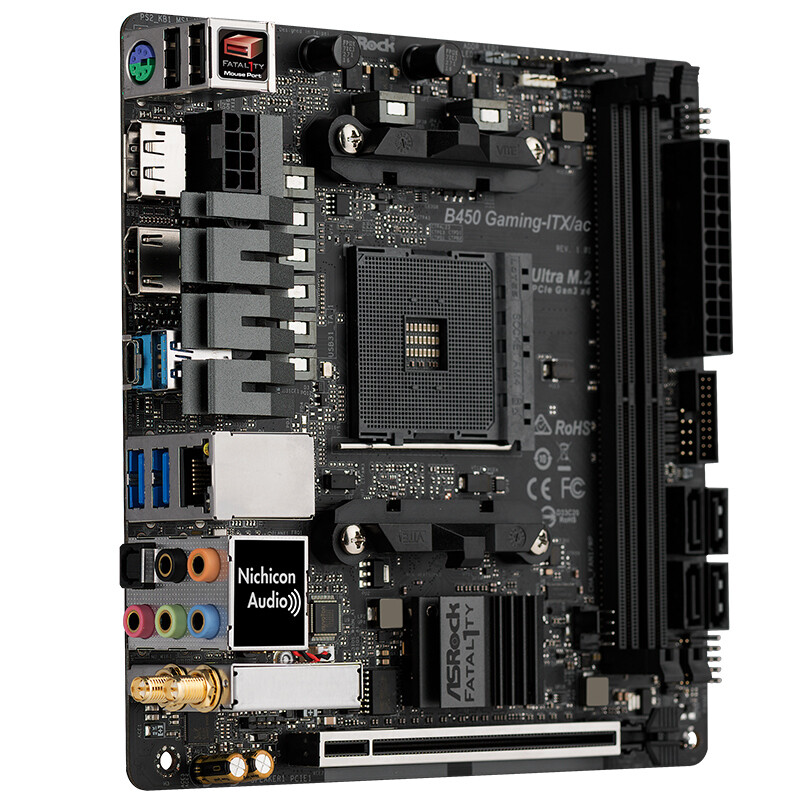 华擎（ASRock）B450 Gaming-ITX/ac主板 支持CPU 3700X/3600X/3600（AMD B450/AM4 Socket）