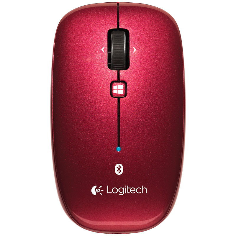 罗技（Logitech）M557(M558)蓝牙鼠标 无线办公鼠标 电脑笔记本台式机通用对称鼠标 红色
