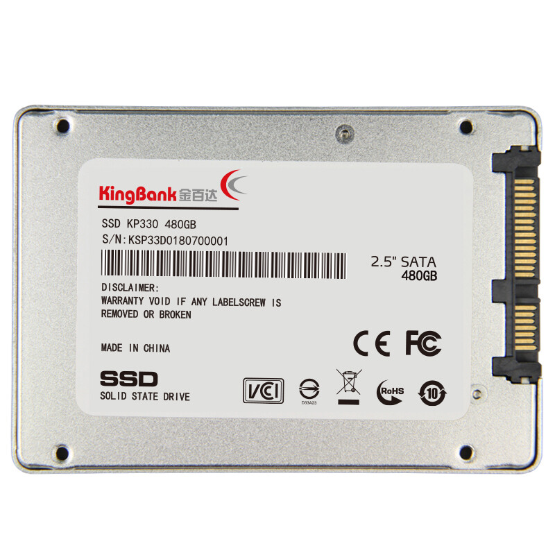 金百达（KINGBANK） 480GB SSD固态硬盘 SATA3.0接口 KP330系列