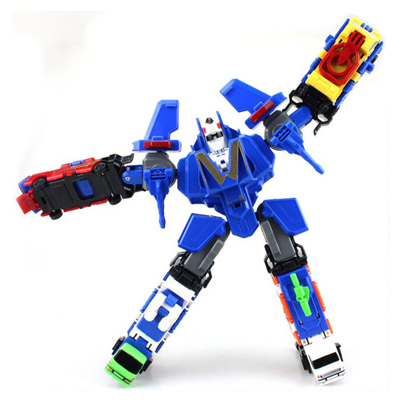 奥智嘉 变形玩具金刚机器人六合一拆装双面模型 儿童玩具 男孩玩具礼物