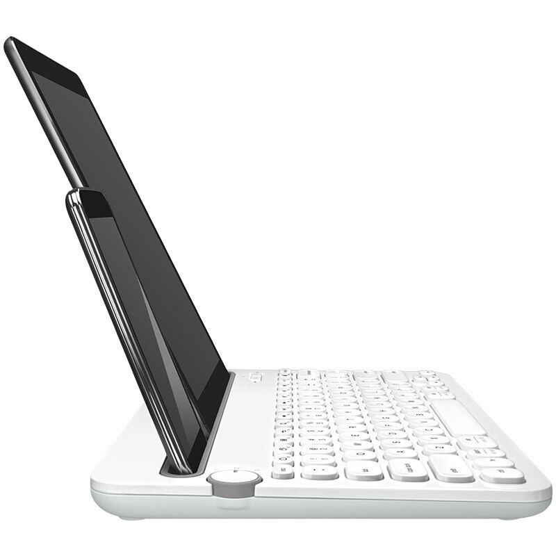 羅技（Logitech）K480 多設(shè)備藍(lán)牙鍵盤 安卓蘋果手機(jī)電腦平板IPAD鍵盤 時(shí)尚超薄鍵盤 白色