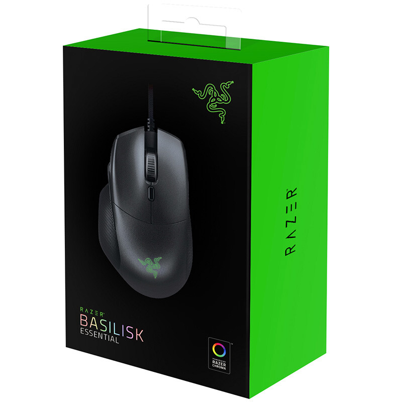 雷蛇(Razer) 巴塞利斯蛇标准版 鼠标 有线鼠标 游戏鼠标 人体工程学 RGB 电竞 黑色 6400DPI