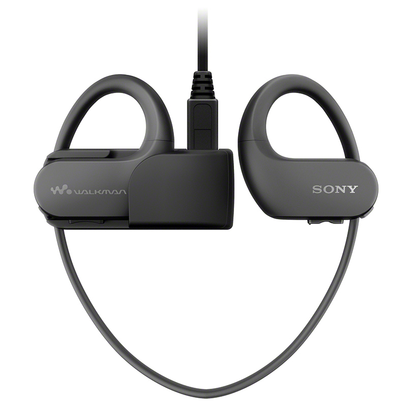 索尼（SONY）NW-WS413防水游泳跑步运动mp3音乐播放器一体耳机 4G(黑色)
