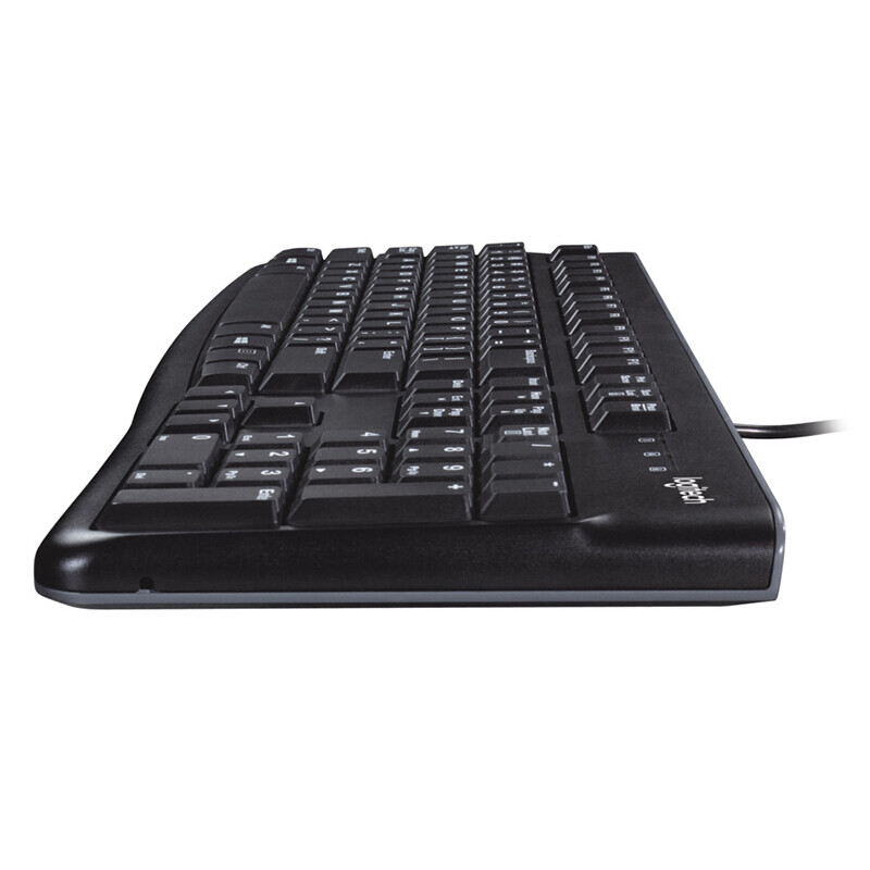 罗技（Logitech）MK120 有线键鼠套装 USB电脑台式机笔记本通用游戏办公键鼠套装 全尺寸 MK120黑色