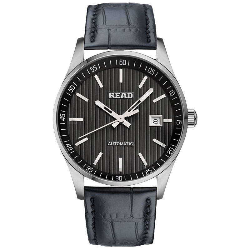 自营】锐力(read)手表 皇家骑士系列全自动机械男表黑面黑皮r8009g