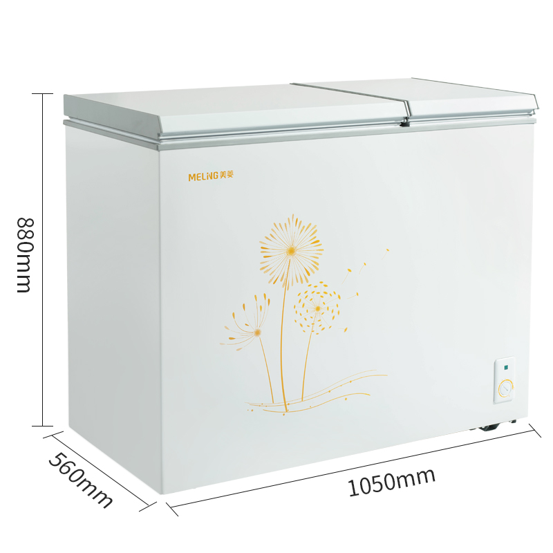 美菱(MELING)220升冰柜双箱双温家用商用小冷柜一级能效低噪母婴母乳冷藏冷冻大容量冰箱 以旧换新 BCD-220DT