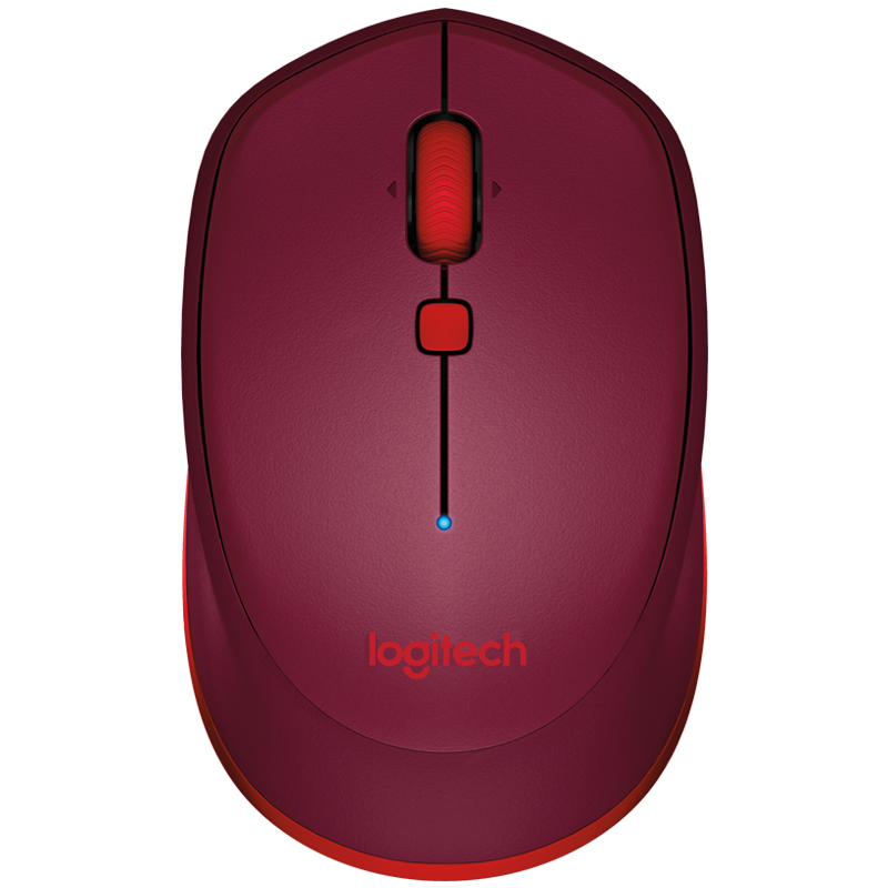 羅技（Logitech）M337(M336)無線藍牙鼠標 家用商務(wù)辦公鼠標 筆記本臺式電腦一體機鼠標 紅色