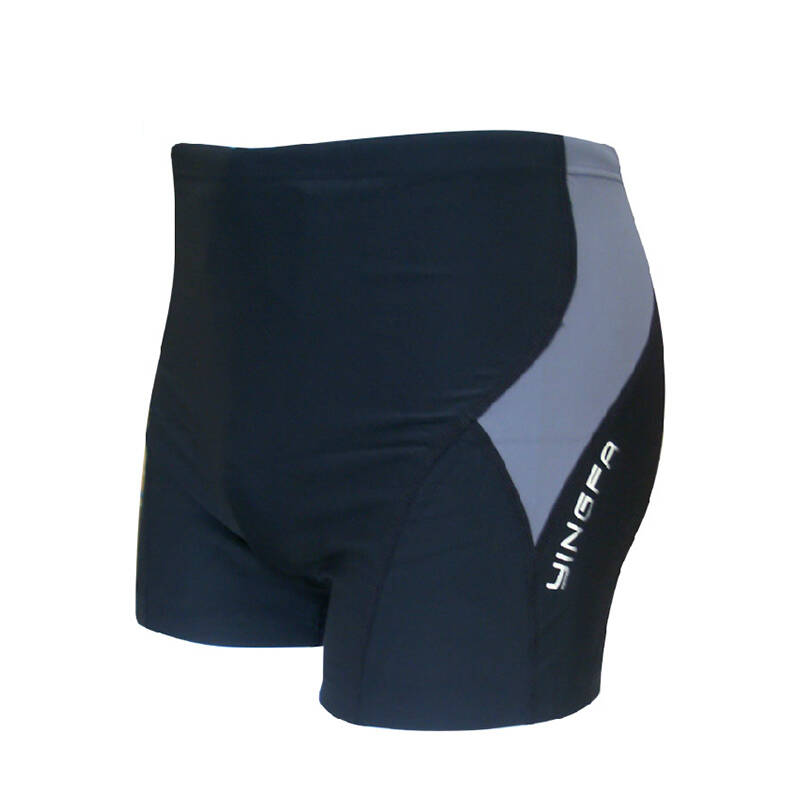 英发 平角男式游泳裤男式泳衣装包邮游泳裤时尚泳裤大码 3306-1黑 4xl