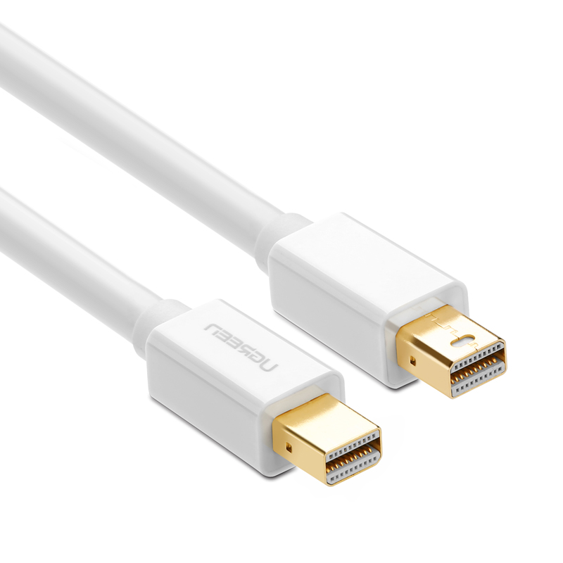 绿联（UGREEN）Mini DP公对公连接线 迷你dp雷电接口4K高清转换器线  支持苹果MacBook微软笔记本白10429