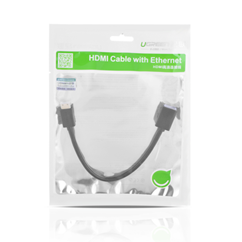 绿联（UGREEN）Mini HDMI转标准HDMI转接线 公对母高清数据转换头 平板相机连接电脑电视投影仪显示器黑20137