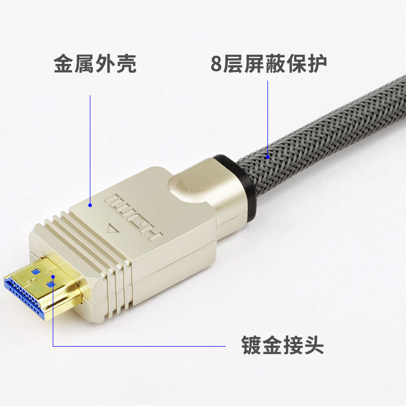 开博尔（Kaiboer）A系列2.0版HDMI线5米 数字高清线 4K电视机投影PS4连接线家庭影院数据线