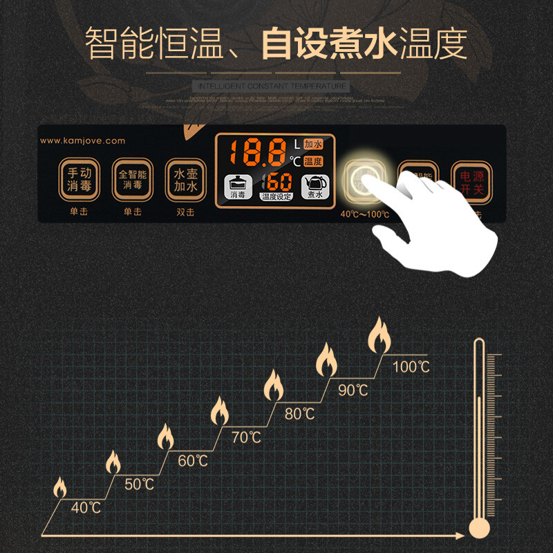 金灶（KAMJOVE） 全智能燒水壺 自動(dòng)上水電熱水壺304不銹鋼電茶壺 保溫電茶爐V7