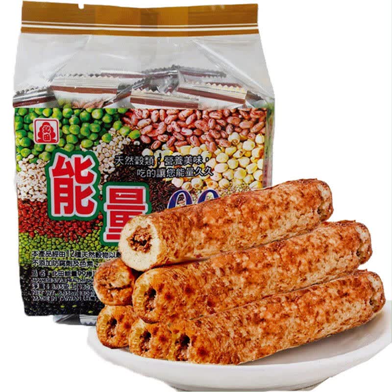 中国台湾进口零食品 北田能量99棒 180g/袋 粗纤维糙米棒 圣诞礼物女