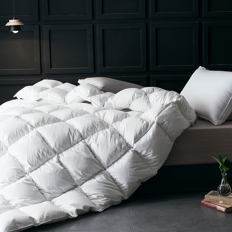 鸿润家纺 羽绒被芯 95%白鹅绒被 全棉防钻绒面料 加厚冬被保暖被子