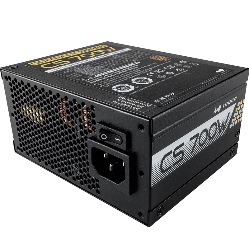 迎广（IN WIN）额定700w CS700 SFX 全模组电源（80Plus金牌/全模组/92mm风扇/全日系电容/带ATX转换架）