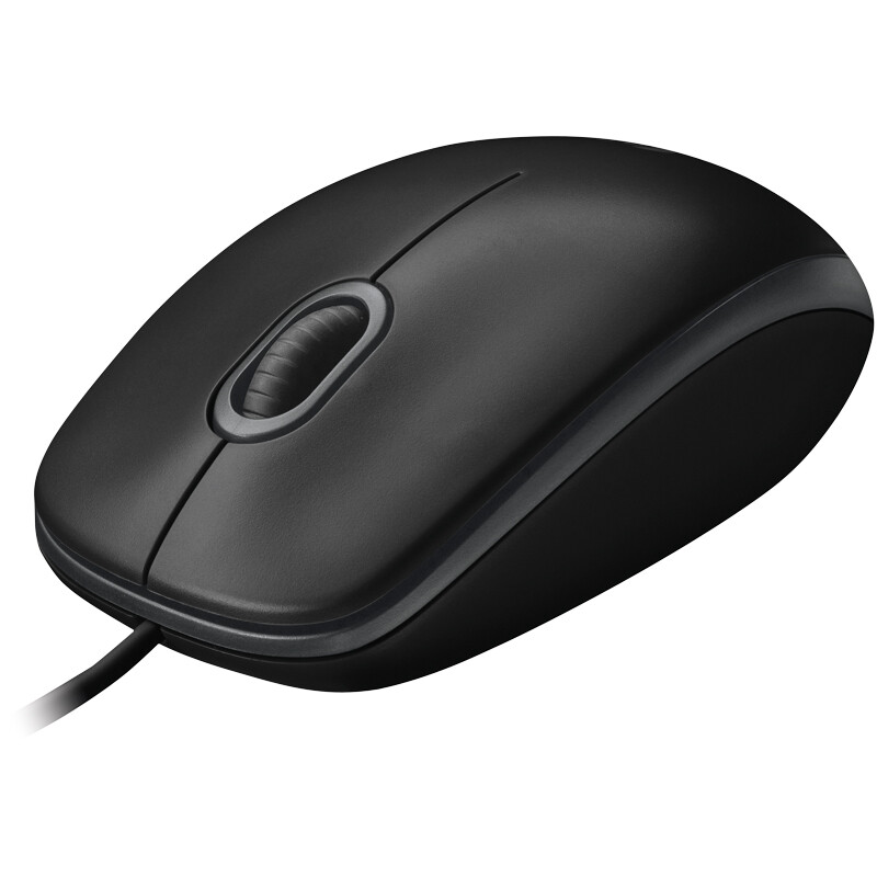 羅技（Logitech）B100企業(yè)版 鼠標 有線鼠標 辦公鼠標 對稱鼠標 黑色