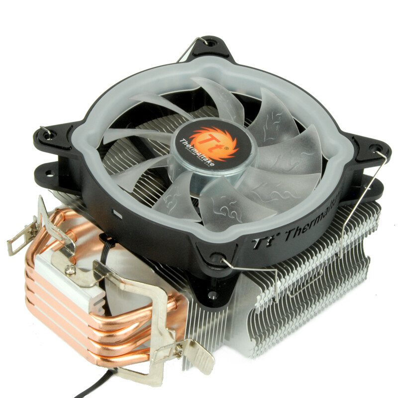 Tt（Thermaltake）彩虹D400P炫彩 CPU散热器风扇（多平台/支持AM4/4热管/RGB风扇/带硅脂/PWM智能温控）