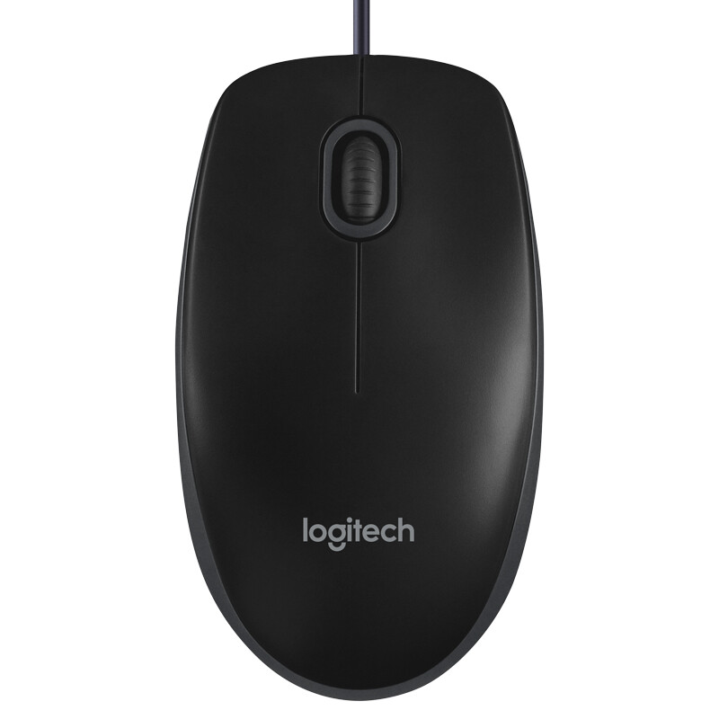 羅技（Logitech）B100企業(yè)版 鼠標 有線鼠標 辦公鼠標 對稱鼠標 黑色