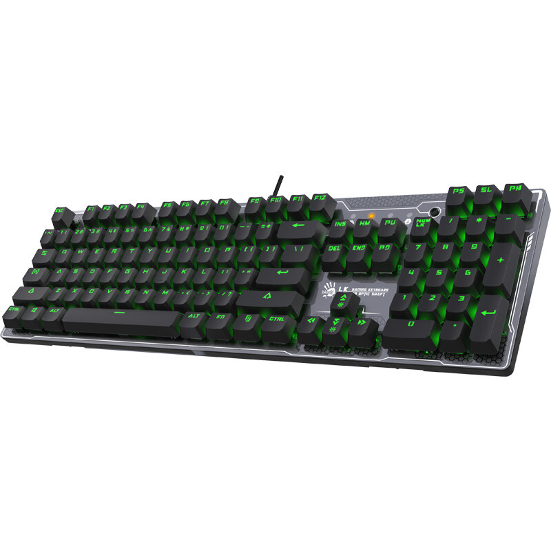 双飞燕（A4TECH）B770 血手幽灵机械键盘 有线键盘 游戏键盘  全尺寸 单色背光 背光键盘 黑色 光轴