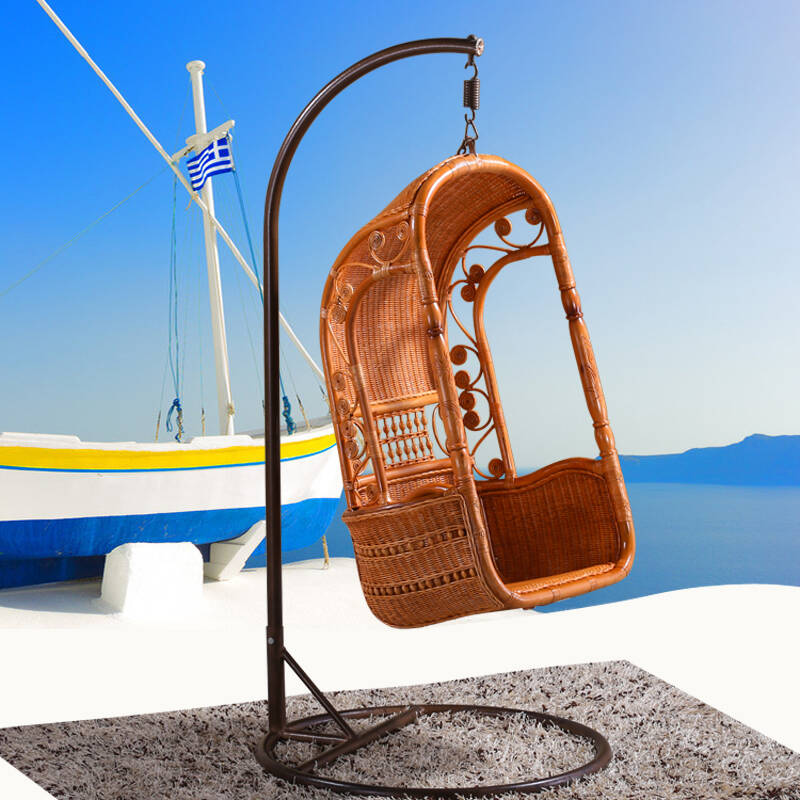 【奥莱嘉】藤编吊篮摇椅阳台藤吊椅秋千鸟巢 户外休闲藤木单人吊椅