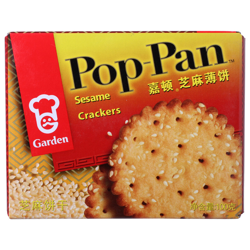 嘉顿garden饼干糕点休闲零食点心芝麻薄饼100g2件