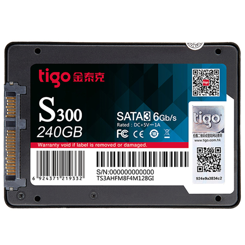 金泰克（Tigo）240G SSD固态硬盘 SATA3.0接口 S300系列（三年质保）