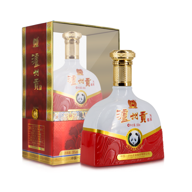 泸州老窖泸州贡n8 官方旗舰店 38度500ml*6瓶 整箱白酒 口粮酒