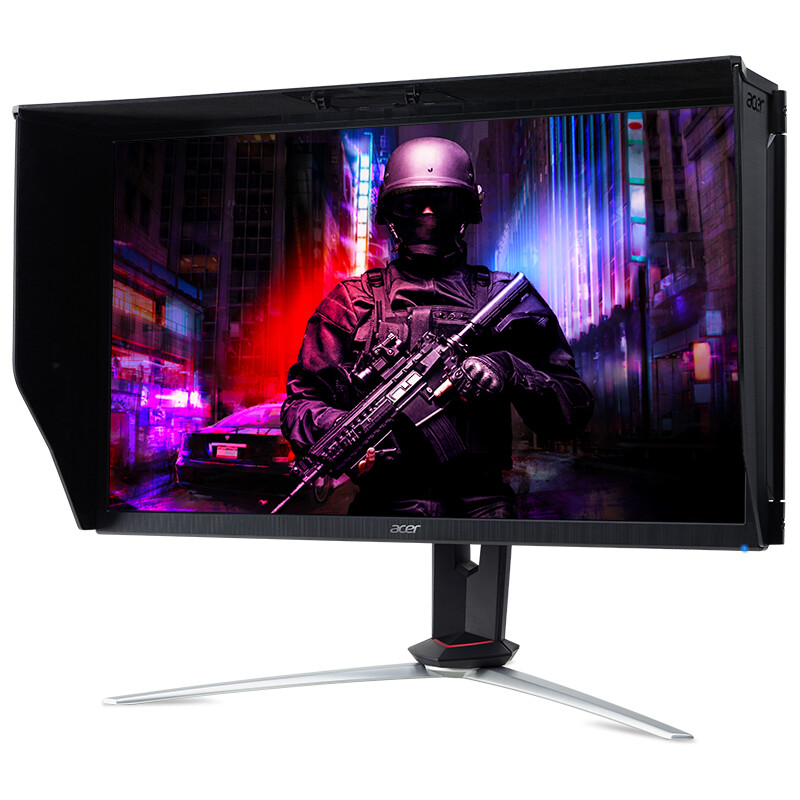 宏碁（Acer）暗影骑士27英寸4K高分IPS屏120Hz HDR400 90%DCIP3色域专业电竞显示器(音箱+遮光罩)XV273K P