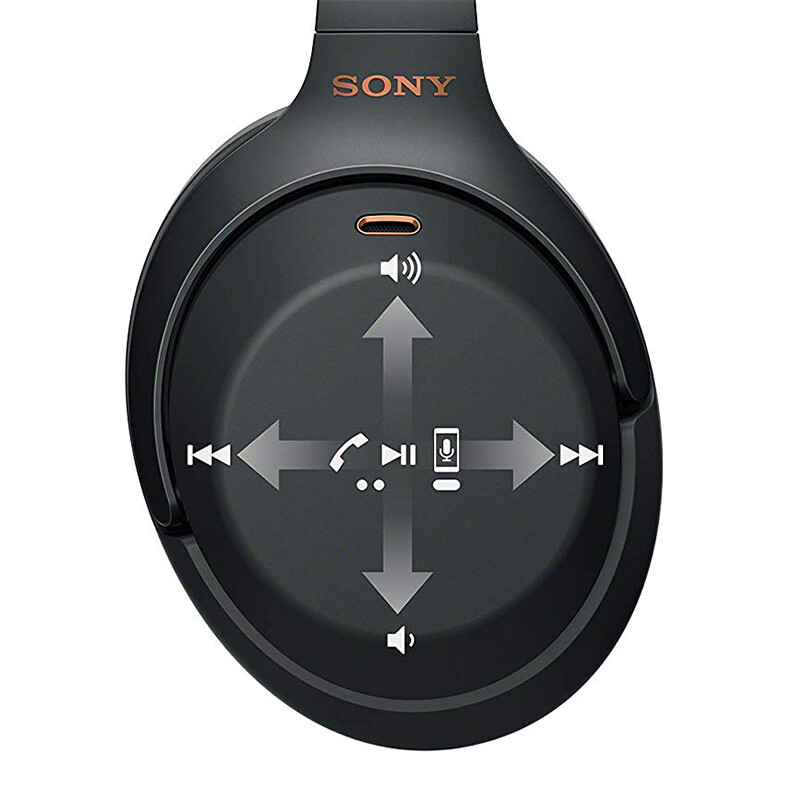 索尼（SONY） WH-1000XM3 头戴式无线蓝牙主动降噪耳机电脑低音耳麦适用于苹果安卓华为小米 黑色