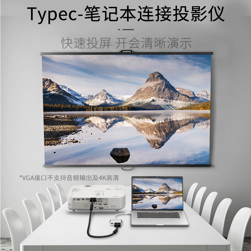 山泽(SAMZHE)Type-C扩展坞 USB-C转HDMI/VGA转换器转接数 苹果MacBook华为P20投屏接电视投影仪拓展坞TC-HV