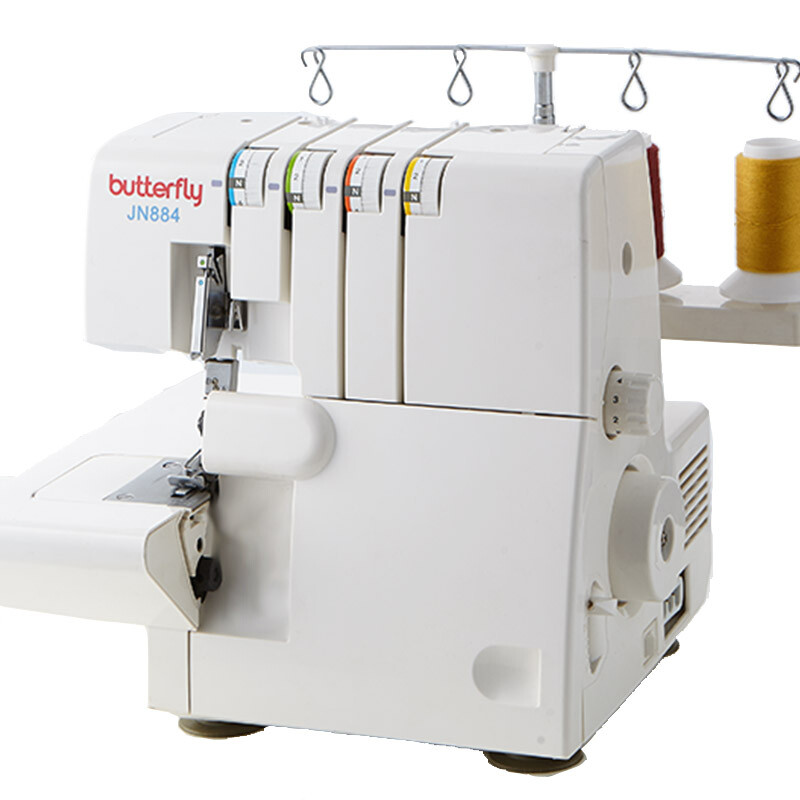 蝴蝶牌jn884 新款蝴蝶牌家用电动锁边机包缝机可切布二三四线包缝机