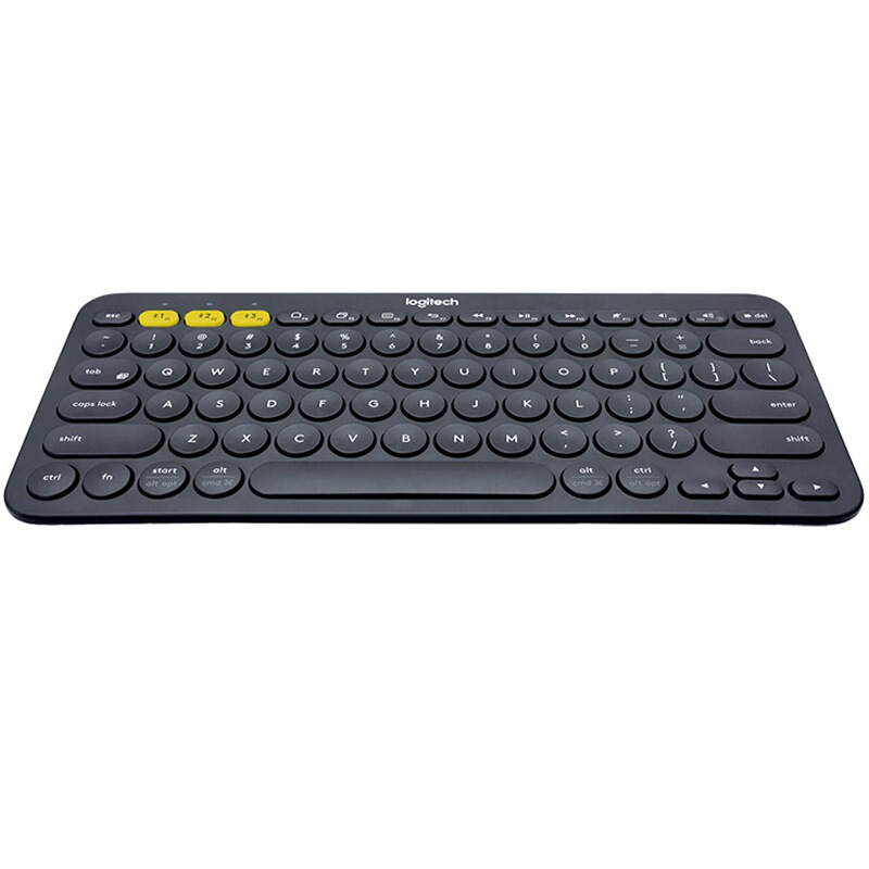 罗技（Logitech）K380无线蓝牙键盘鼠标套装苹果键盘多设备轻薄蓝牙鹅卵石键鼠套装 K380键盘 深灰【支持ipad平板安卓手机】