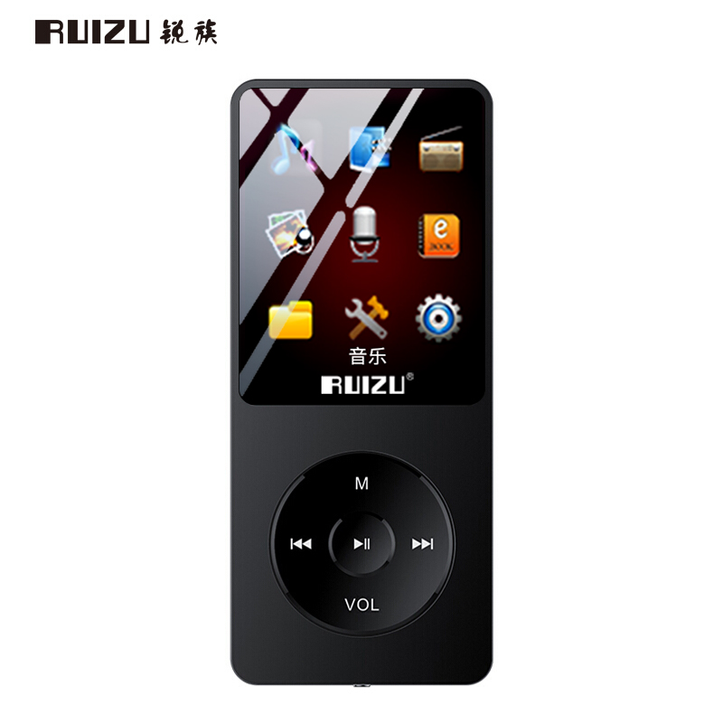 锐族（RUIZU）X02 16G 黑色 运动MP3/MP4音乐播放器迷你学生随身听便携式电子书英语听力插卡录音