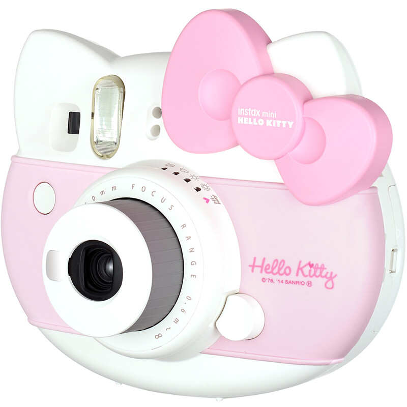 【可愛KT相機】富士instax一次成像拍立得相機minihellokitty粉色套餐含相紙 貓頭粉 套餐二（官配+相紙20張+禮盒+精美周邊禮包）