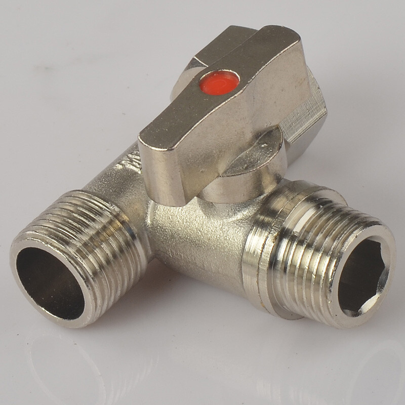 剖析一靓 铜球阀三通角阀带活接头一开双控三通阀门 b款常规款4分