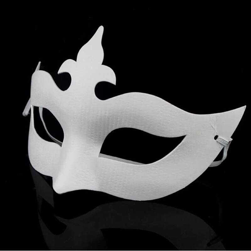 盛泉 环保纸浆 白色面具 手绘diy涂鸦面具 纸脸谱 白色 空白面具 皇冠