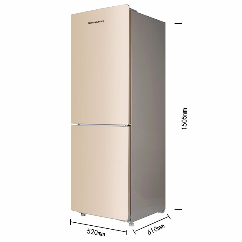 上菱 185升 雙門(mén)家用冰箱 風(fēng)冷無(wú)霜 節(jié)能靜音 電腦控溫 冷藏冷凍小型電冰箱BCD-185WKY 金