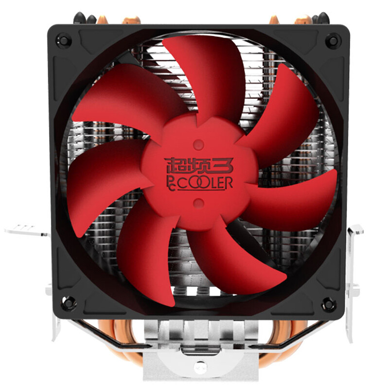 超頻三（PCCOOLER）紅海MINI增強(qiáng)版 CPU散熱器（多平臺(tái)/2熱管/8cm雙風(fēng)扇/附帶硅脂）