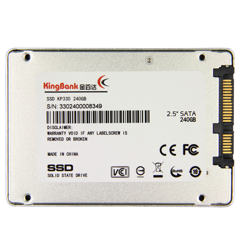 金百达（KINGBANK） 240GB SSD固态硬盘 SATA3.0接口 KP330系列