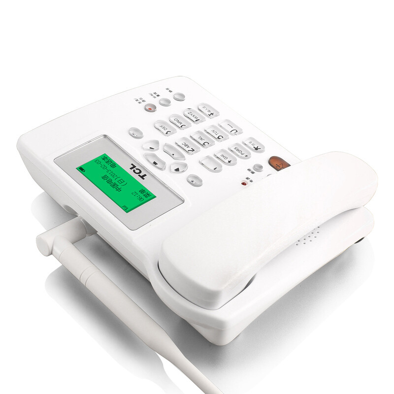 TCL 插卡电话机 移动固话 家用办公座机 电信手机卡 大音量 全中文 CF203C(白色)