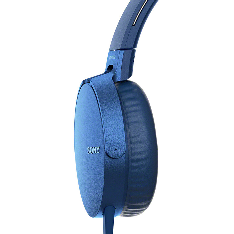 索尼（SONY）MDR-XB550AP 重低音立体声耳机 头戴式 蓝色